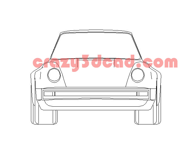 Luxury SUV front CAD Block